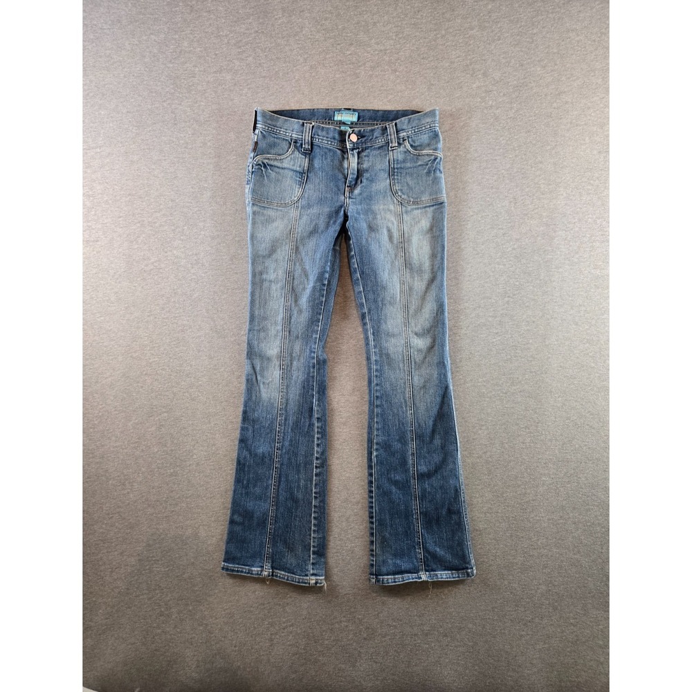 Vintage Hollister Jeans Womens 5 30x32 Blue Low Rise Flare‎ Y2K Faded Stretch